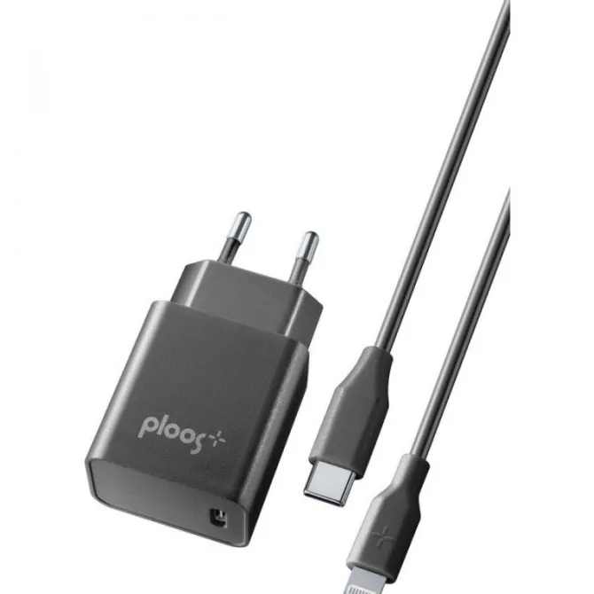 Cellularline Kit Caricabatterie Rete USB-C Completo di Cavo USB-C / Lighting