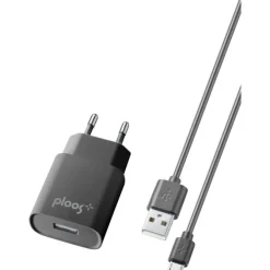 Cellularline Kit caricabatterie rete 1A microusb nero