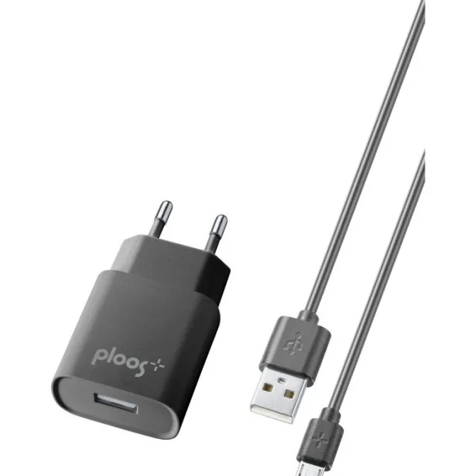 Cellularline Kit caricabatterie rete 1A microusb nero
