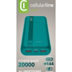 CELLULARLINE Power Bank Essential 20.000 mAh: Ricarica Affidabile e Compatta