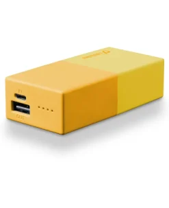 Cellularline Powerbank #Stylecolor 5000 - Universale Caricabatterie portatile USB super colorato Giallo