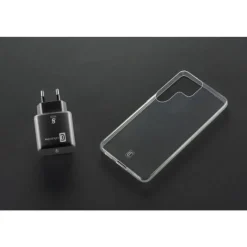 CELLULARLINE STARTER KIT con back cover e caricabatteria USB Type-C 25W Samsung Galaxy S22 Ultra