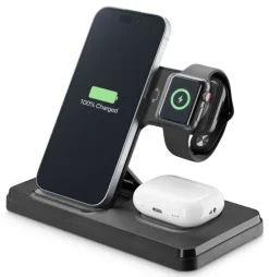 CELLULARLINE Tech Pop Triple Station 3 in 1 Base di ricarica wireless 3in1 da 15W