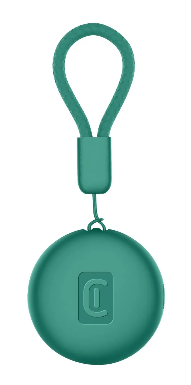 Cellularline TRACY TAG - Trova Oggetti compatibile con Apple iOS Find Me - Compatibile con Accessori Airtag - Batteria sostituibile (durata 1 anno) - Resistente a polvere ed acqua - Verde