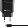 Cellularline USB Charger Kit QC - Type-C, Nero