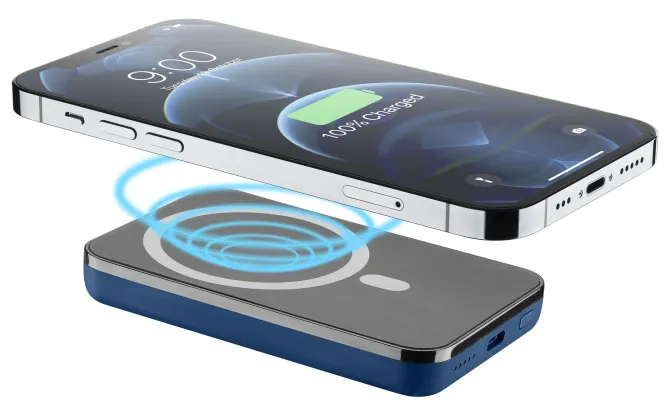 Cellularline Wireless power bank MAG 5000 Caricabatterie portatile compatibile con MagSafe Blu