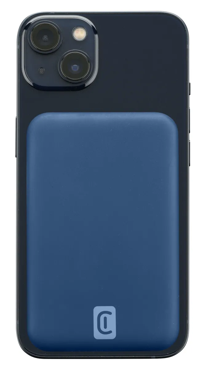Cellularline Wireless power bank MAG 5000 Caricabatterie portatile compatibile con MagSafe Blu