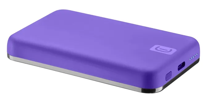 Cellularline Wireless power bank MAG 5000 Caricabatterie portatile compatibile con MagSafe Viola