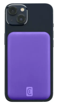 Cellularline Wireless power bank MAG 5000 Caricabatterie portatile compatibile con MagSafe Viola