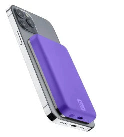 Cellularline Wireless power bank MAG 5000 Caricabatterie portatile compatibile con MagSafe Viola