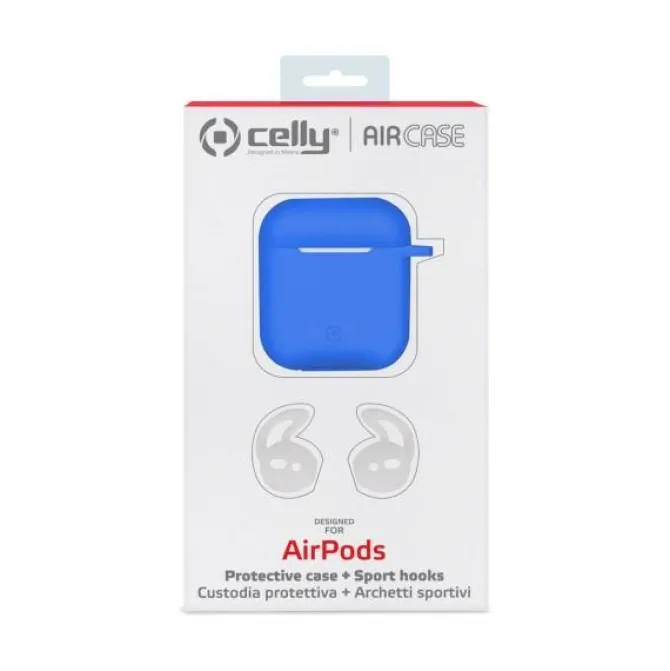 Celly Aircase Custodia per Airpods Blu