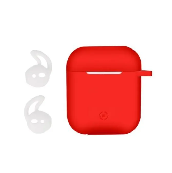 Celly Aircase Custodia per Airpods Rosso