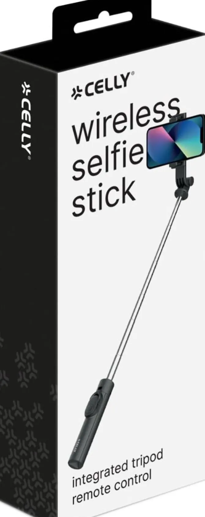 Celly Bastone per Selfie Universale, Bluetooth, Asta Regolabile e Portatile, Treppiedi Integrato, Smartphone Fino a 7''- Nero