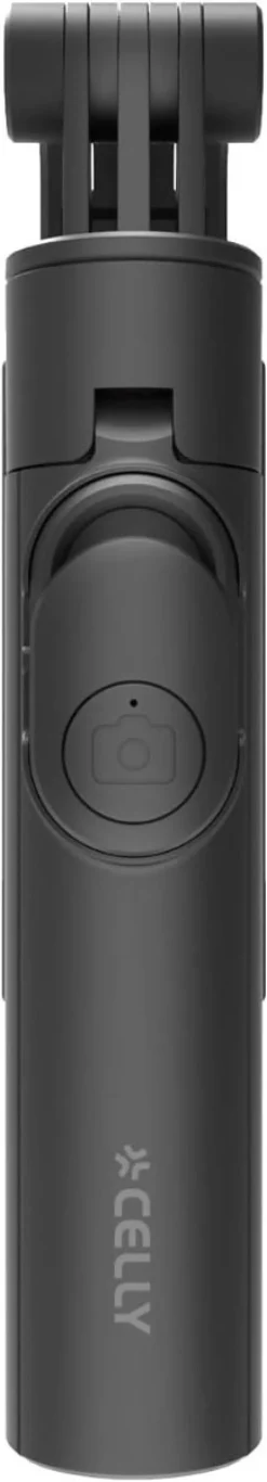 Celly Bastone per Selfie Universale, Bluetooth, Asta Regolabile e Portatile, Treppiedi Integrato, Smartphone Fino a 7''- Nero
