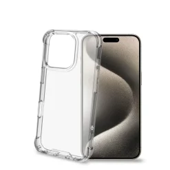 CELLY Custodia Armor per Apple 16 Pro, ultraresistente, bordi corazzati e angoli rinforzati, 20 g - Trasparente