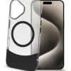 Celly - MAGDUAL1078BK Custodia Magdual per iphone 16 Trasparente - Nero