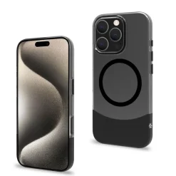 Celly - MAGDUAL1079BK Custodia Magdual per iphone 16 pro Trasparente - Nero