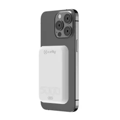 Celly MAGPB5000EVOWH batteria portatile 5000 mAh Carica wireless Bianco