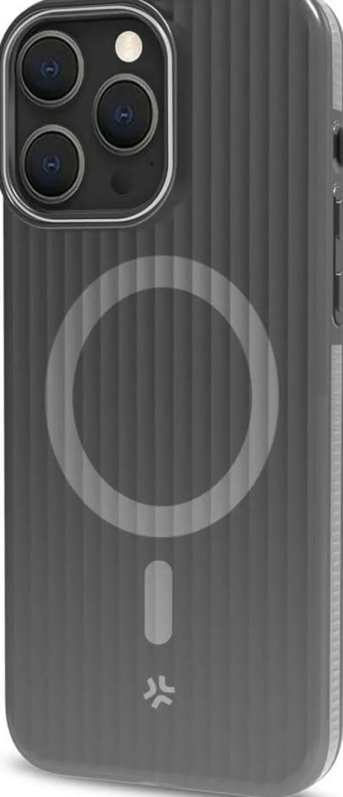 CELLY MAGSUIT1079BK - Custodia Celly Magsuit per iPhone 16 Pro con MagSafe semi-trasparente - Nero