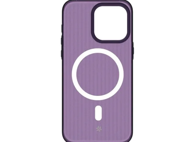 CELLY - MAGSUIT1079VL Custodia Magsuit per iPhone 16 Pro con MagSafe semi-trasparente - Viola