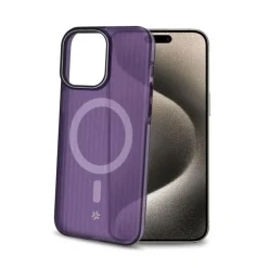 CELLY - MAGSUIT1079VL Custodia Magsuit per iPhone 16 Pro con MagSafe semi-trasparente - Viola