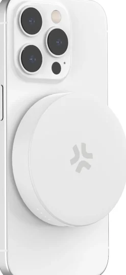 Celly - PowerBank Circle per Smartphone, tecnologia Magsafe, 3000mAh, USB-C, Ring Magnetico Incluso, Ricarica Rapida - Bianco
