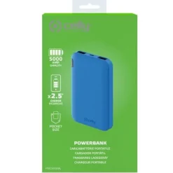 CELLY - POWER BANK 5000 mAh 2 4V 2 USB - BLU