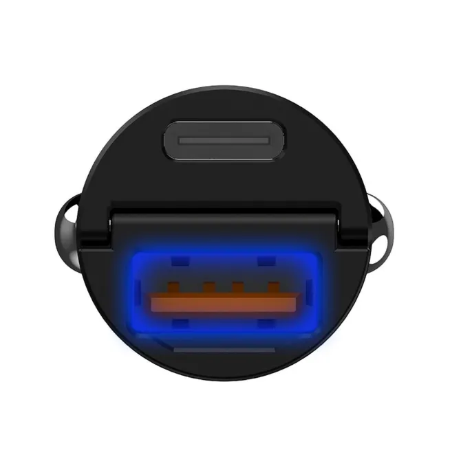 Celly ProPower CC MINI - Caricabatteria Auto USB-C PD 30W + USB-A 2.4A, 30 Watt - Nero