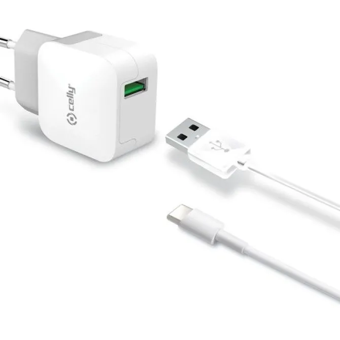 Celly TCUSBLIGHT Caricabatterie per dispositivi mobili Interno Bianco