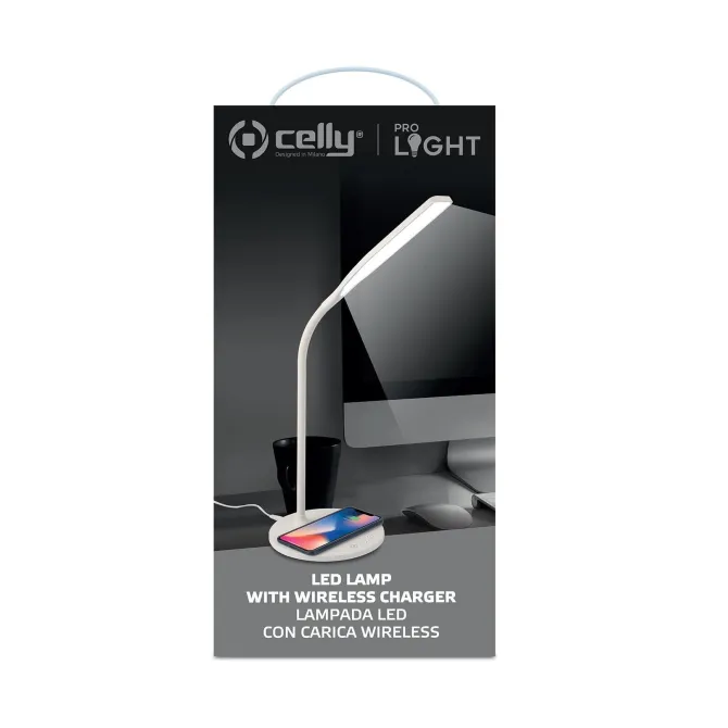 Celly WLLIGHT10WWH Caricatore Wireless Interno USB per Smartphone Bianco