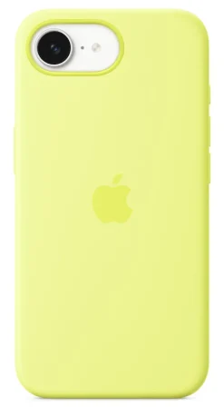 Custodia Apple Silicone per iPhone 16e Neon Yellow – Protezione elegante e sicura