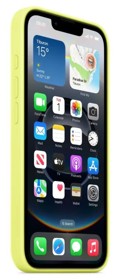 Custodia Apple Silicone per iPhone 16e Neon Yellow – Protezione elegante e sicura