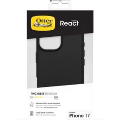 Custodia Otterbox React nera ultrasottile MagSafe per protezione anti-caduta