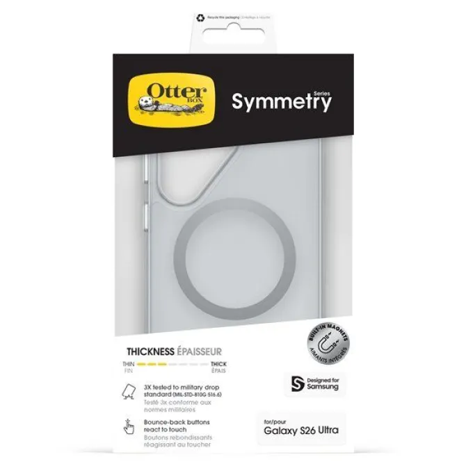 Custodia OtterBox Symmetry Clear Magnets per Samsung Galaxy S26 Ultra – Protezione sottile e ricarica rapida