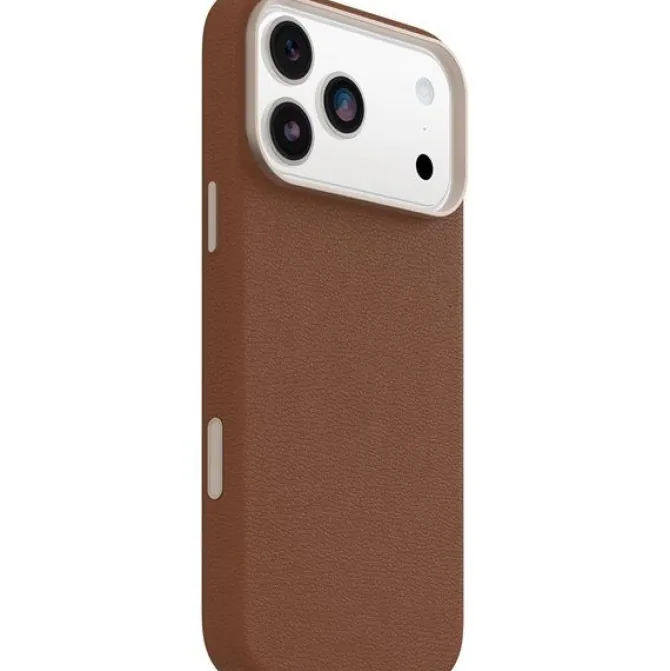 Custodia OtterBox Symmetry Series Cactus Leather Desert Saddle – Pelle di cactus, MagSafe, Camera Control