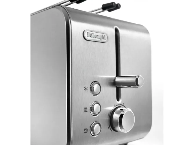 De'Longhi CTX2203 Tostapane, 550 W, 2 Fette con Pinze, Acciaio