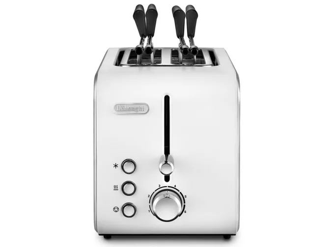 DeLonghi CTX 2203.W 2fetta/e 550W Argento, Bianco tostapane