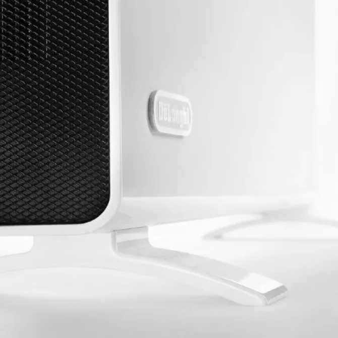 DE LONGHI - Termoconvettore Elettrico Slim Style HCX3220FTS, Potenza 2000 Watt, 3 Livelli potenza, Timer 24H, Termostato, HI-FI - Grigio/Nero