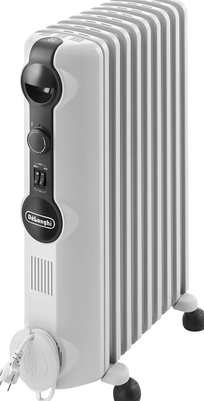 De'Longhi TRRS 0920 Radiatore ad Olio 9 Elementi Elettrico, Bianco