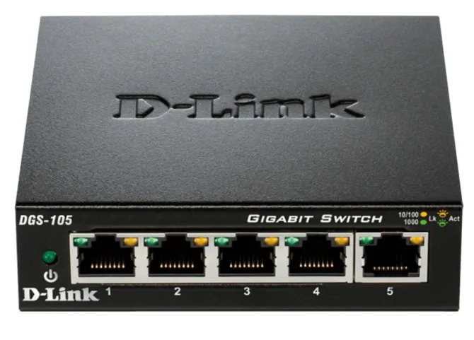 D-Link DGS-105 No gestito Nero switch di rete