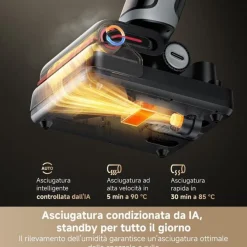 DREAME Scopa elettrica H15 PRO VIM HEAT-Nero / Grigio