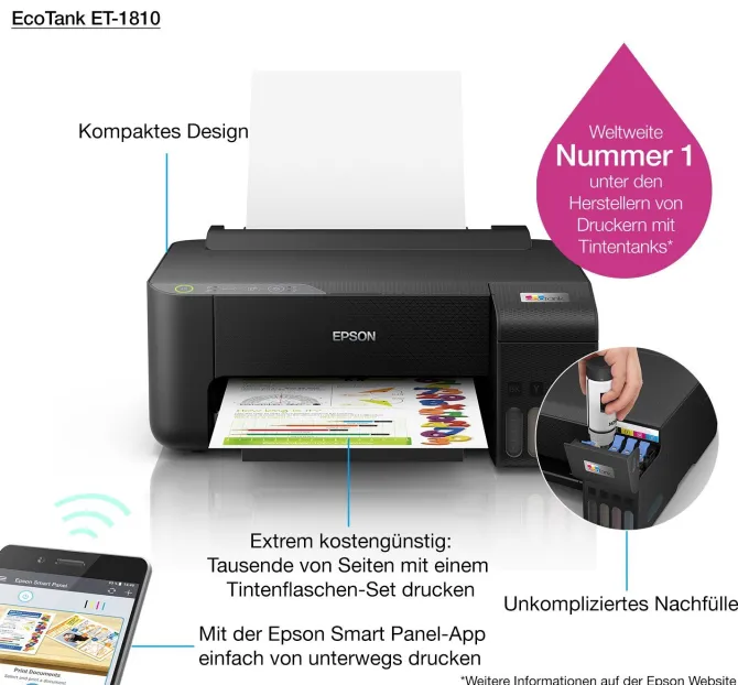 Epson Stampante a colori ECOTANK ET-1810