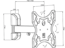 Fe.Al.MASTER 2 Supporto da parete per TV 28"-42"