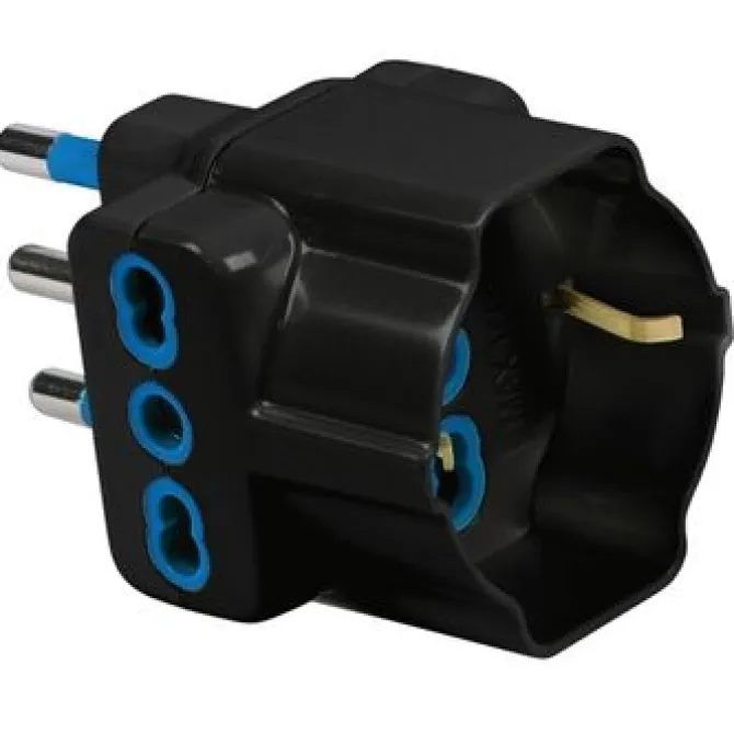 Garanti 82641-E Tipo L (IT) Universale Nero adattatore per presa di corrente