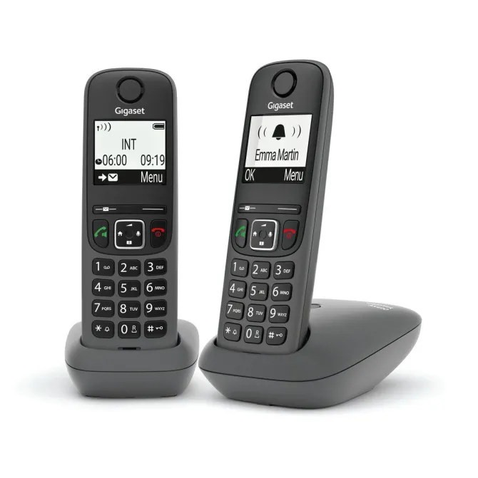 Gigaset AS490 Duo Telefono analogico/DECT Identificatore di chiamata Nero