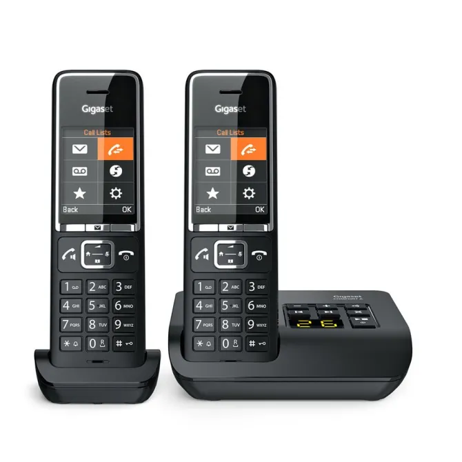 Gigaset COMFORT 550A duo Telefono analogico/DECT Cordless Nero