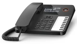 Gigaset DESK 600 Telefono Fisso Analogico Nero con Rubrica 100 Contatti