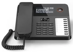 Gigaset DESK 600 Telefono Fisso Analogico Nero con Rubrica 100 Contatti