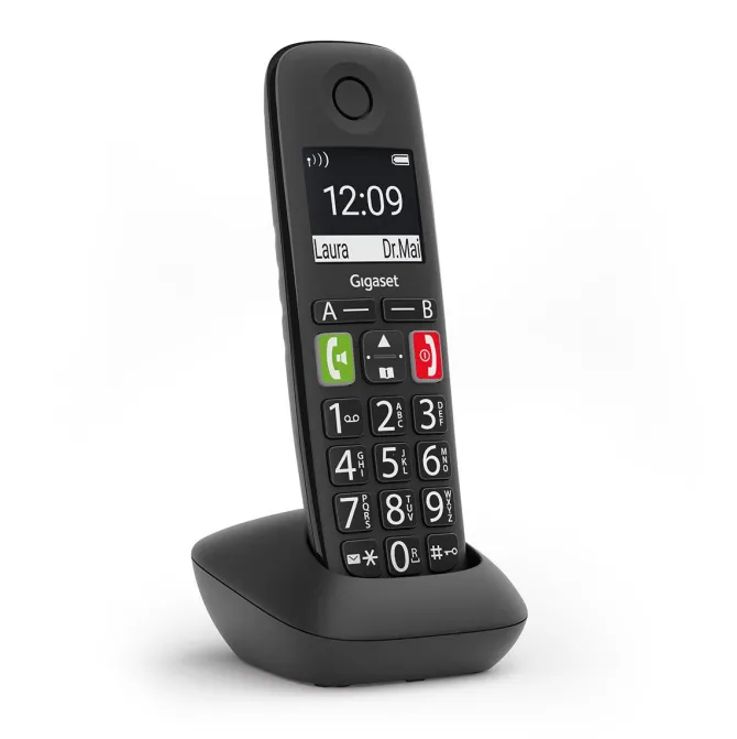Gigaset E290 Telefono analogico/DECT Nero Identificatore di chiamata