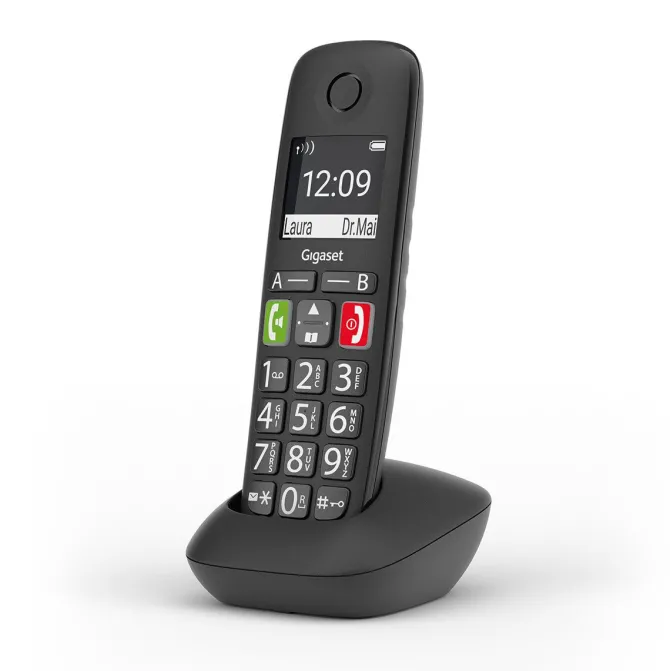 Gigaset E290 Telefono analogico/DECT Nero Identificatore di chiamata